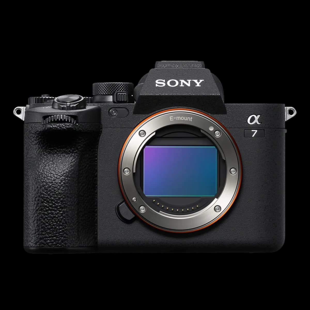 Sony Alpha 7 IV, boîtier hybride plein format, vue de face